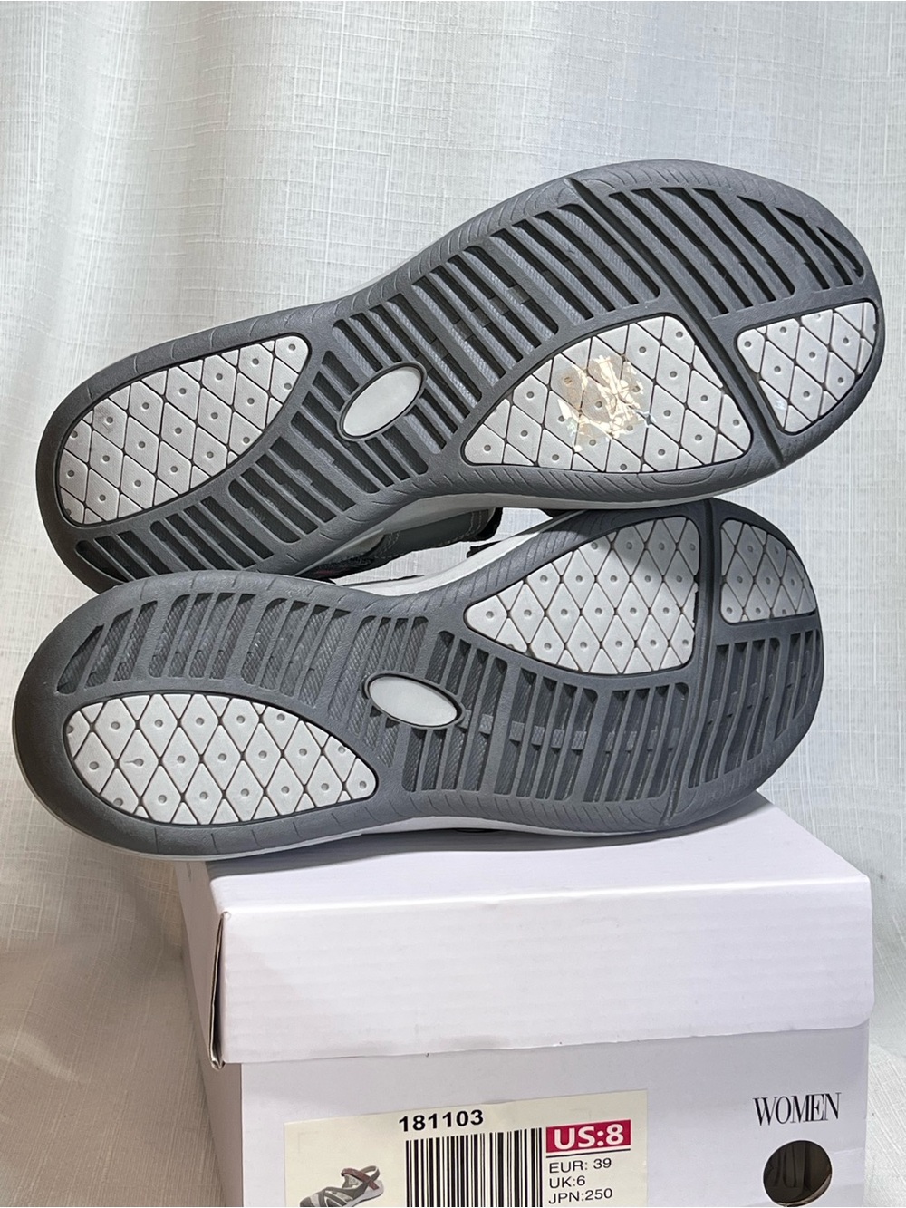 Dream Pairs Sport Hiking Sandals Women’s 8 Gray Coral Closed Toe LIKE NEW - Picture 6 of 7